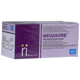 Polyglycolic acid resorbable suture violet thread, USP 1, Taper Cut needle 1/2, circle length 37 mm, 12 pieces