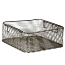 Stainless steel sterilization basket, PRIMA, 255x245x100mm 