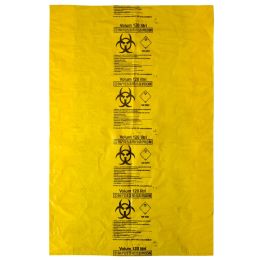 Yellow bag ADR Biological Hazard 120liters 50pcs/set