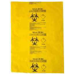 Yellow bag ADR Biological Hazard 20liters 50pcs/set