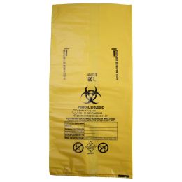 Yellow bag ADR Biological Hazard 60liters 50pcs/set