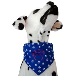 Bandana for dogs, plastic buckle, adjustable size: 37-60cm, thickness: 25mm, blue, 1 piece