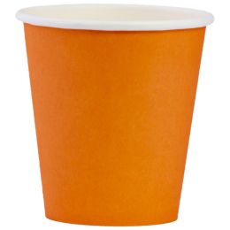 Disposable orange paper cups 180 ml 50 pieces