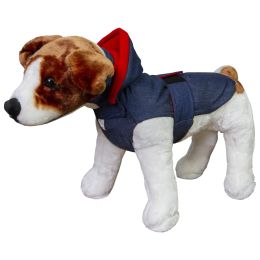 Veterinary/PETS CLOTHING & ACCESSORIES/Pets Clothing - Waterproof animal jacket lined with red fleece 27cm
