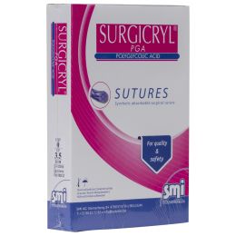 Surgical suture with medium absorption, PGA USP 0, rola 25 m