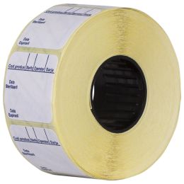 Double adhesive labels for steam sterilization, without indicator, 29x28 cm, 500 pieces