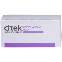 Absorbable Polyglycolic Acid Suture 45 cm 1/2 35 mm USP 0 RB 12b