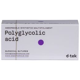 Absorbable Polyglycolic Acid Suture 75 cm 1/2 40 mm USP 0 RC
