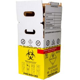 Medical anatomical-pathological waste box with Biohazard ADR bag, 10 l