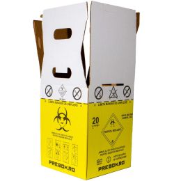 Medical anatomical-pathological waste box with Biohazard ADR bag, 20 l