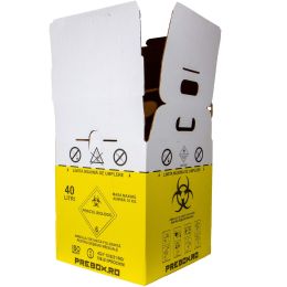 Medical anatomical-pathological waste box with Biohazard ADR bag, 40 l