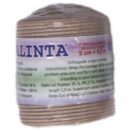 High Elastic Bandages natural colour 5cm x 4.5m, 1mm thickness, 1 roll, ALINTA