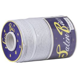 Perforated bias tape, with white satin cord, 1 meter