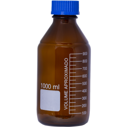 Brown bottle with 1000 ml threaded plug