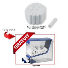 PRIMA cotton dental rolls 5 x 1000 pieces pack + Dispenser FREE!