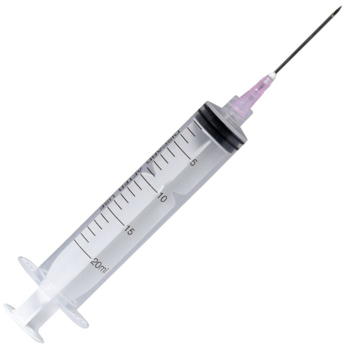 Luer Lock syringes 20ml, PRIMA, 18G, 50 pcs - Vetro Design
