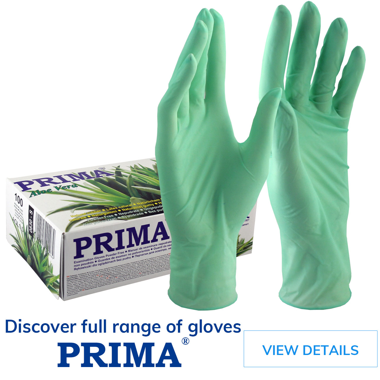 Latex and nitrile examination gloves